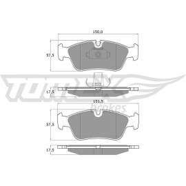 TOMEX brakes Bremsbelagsatz, Scheibenbremse TX 13-16
