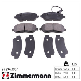 ZIMMERMANN Bremsbeläge 24294.190.1