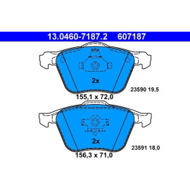 Bremsbelagsatz Volvo P. S60/S80/V70/Xc90 98 13.0460-7187.2