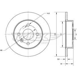 TX 70-23 Tomex Brakes Bremsscheibe TX 70-23 TX 70-23 Tomex Brakes Bremsscheibe TX 70-23