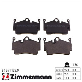 ZIMMERMANN Bremsbeläge 24541.155.9