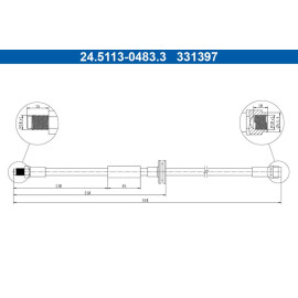 ATE Bremsschlauch 24.5113-0483.3 ATE Bremsschlauch 24.5113-0483.3