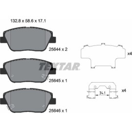 Bremsbelagsatz Kia P. Optima 12- Disc 300mm 2564401