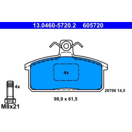 ATE Bremsbelagsatz 13.0460-5720.2 ATE Bremsbelagsatz 13.0460-5720.2