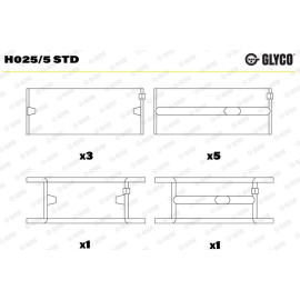 GLYCO Kurbelwellenlager H025/5 STD