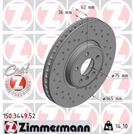 Bremsscheibe VA Sport 150.3449.52 Bremsscheibe VA Sport 150.3449.52