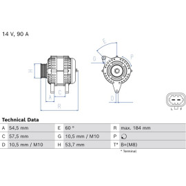 Lichtmaschine 0 986 083 810