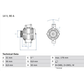 Lichtmaschine 0 986 041 530