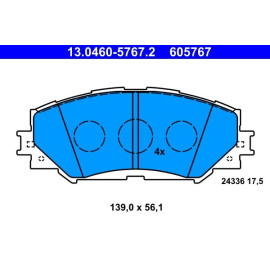 Bremsbelagsatz Toyota P. Auris/Corolla/Verso/Yaris 07 13.0460-5767.2