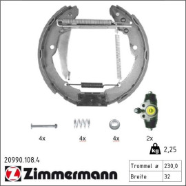 ZIMMERMANN Bremsbackensatz 20990.108.4