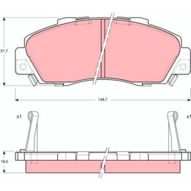 TRW Bremsbelagsatz Honda Cr-V/Accord GDB995 TRW Bremsbelagsatz Honda Cr-V/Accord GDB995