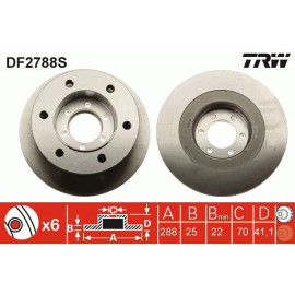 40 481 061 Bremsscheibe VA DF2788S 40 481 061 Bremsscheibe VA DF2788S