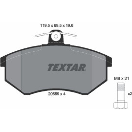 Textar Bremsbelagsatz 2066921 – ohne Verschleißsensor