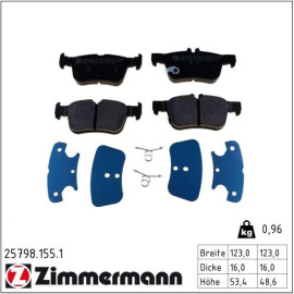 ZIMMERMANN Bremsbeläge 25798.155.1