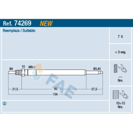 FAE Glühkerze 74269