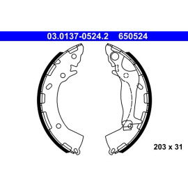 Bremsbackensatz 03.0137-0524.2