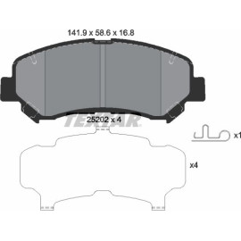 Bremsbelagsatz Nissan P. Maxima/Qashqai/X-Trail 2.0-3.5 07 2520201