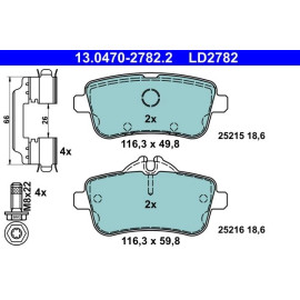 Bremsbelagsatz Db T. W166/C292/X166 2,1-4,7 11- Keramik 13.0470-2782.2