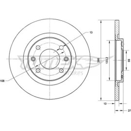 TOMEX brakes Bremsscheibe TX 70-94