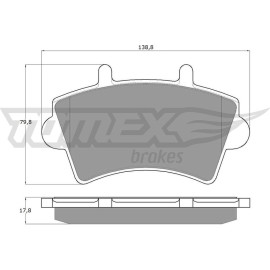 TOMEX brakes Bremsbelagsatz, Scheibenbremse TX 13-02
