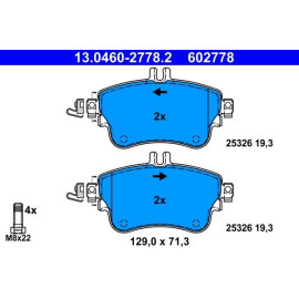 Bremsbelagsatz Db P. W176/W246 11 13.0460-2778.2