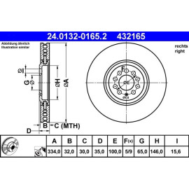 Bremsscheibe Vw P. Golf 4 R32 4 Motion 02-03 Pr 24.0132-0165.2 Bremsscheibe Vw P. Golf 4 R32 4 Motion 02-03 Pr 24.0132-0165.2