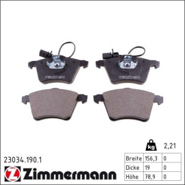 ZIMMERMANN Bremsbeläge 23034.190.1