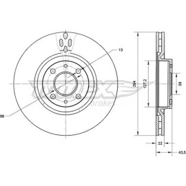 TX 70-83 Tomex Brakes Bremsscheibe TX 70-83