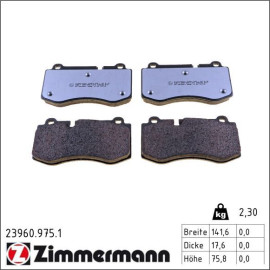 ZIMMERMANN Bremsbelagsatz, Scheibenbremse 23960.975.1