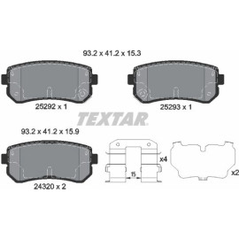 Bremsbelagsatz Hyundai T. Ix35/Sportage 10 2529201