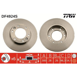 TRW Bremsscheibe DF4924S TRW Bremsscheibe DF4924S