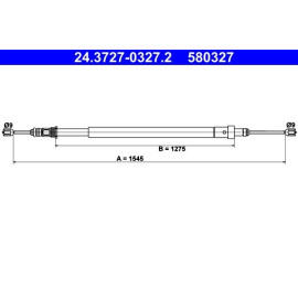 ATE Handbremsseil 24.3727-0327.2 ATE Handbremsseil 24.3727-0327.2