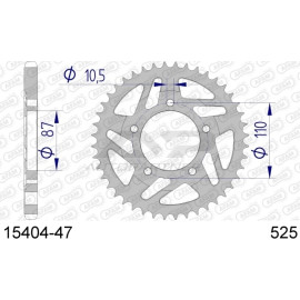 AFAM Kettenrad ALU 47 Zähne 15404-47