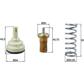 Thermostateinsatz mit Dichtung TX 209 80D
