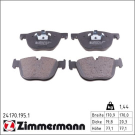 ZIMMERMANN Bremsbeläge 24170.195.1