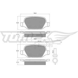 TOMEX brakes Bremsbelagsatz, Scheibenbremse TX 12-703