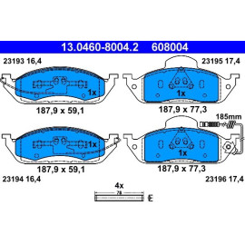 Bremsbelagsatz Db P. W163 Ml 2.3-4.3 98-05 13.0460-8004.2