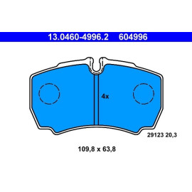 Bremsbelagsatz Iveco T. Daily Iii-V 99-14 13.0460-4996.2