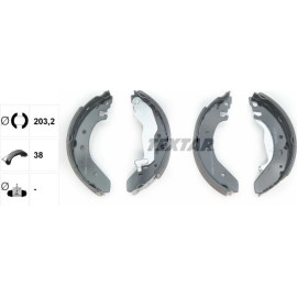 Bremsbacken Honda Civic 94- Uk/Rover 200/400/25/45 91043900