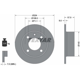 Textar Bremsscheibe 92059700