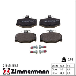 ZIMMERMANN Bremsbeläge 21545.155.1 ZIMMERMANN Bremsbeläge 21545.155.1
