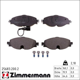 ZIMMERMANN Bremsbeläge 25683.200.2