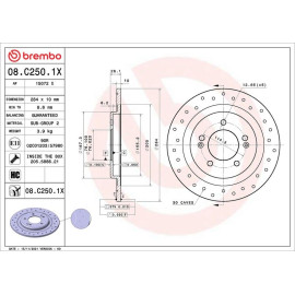 BREMBO Bremsscheibe XTRA HA 08.C250.1X