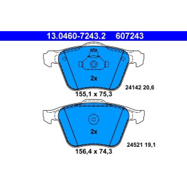 Bremsbelagsatz Volvo P. S60 10-/S80 06-/V60 10-/V70 07-/Xc70 07 13.0460-7243.2