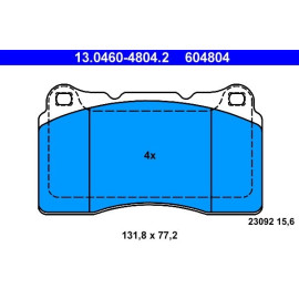 Bremsbelagsatz Renault P. Megane 2.0 08 13.0460-4804.2