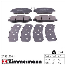 ZIMMERMANN Bremsbeläge 24351.170.1