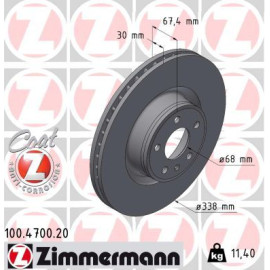ZIMMERMANN Bremsscheibe 100.4700.20 ZIMMERMANN Bremsscheibe 100.4700.20