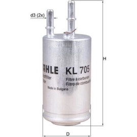 MAHLE Kraftstofffilter KL 705 MAHLE Kraftstofffilter KL 705