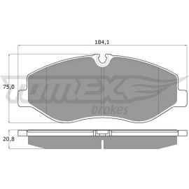 TOMEX brakes Bremsbelagsatz, Scheibenbremse TX 18-12