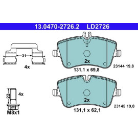 Bremsbelagsatz Db P. W203/S203/Cl203/C209 1,6-2,2 00-09 Keramik 13.0470-2726.2